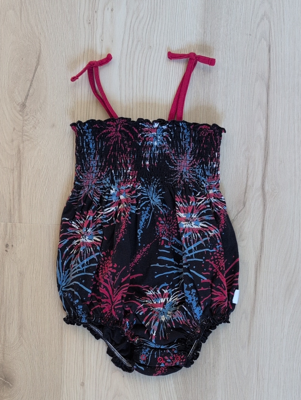 Burt's Bees Fireworks Print Romper - 24M